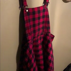 plaid pattern plus size dress